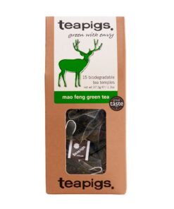 Teapigs Mao Feng Grüner Teebeutel mit ganzen Blättern, 2 Packungen mit je 15 Teebeuteln
