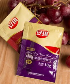 Hefeaktiver Trockenweinhefe Chinesischer Alkohol zum Brauen von Rotwein 2~5 Packungen (2PCS)