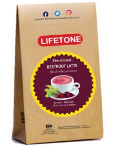 lifetone the tea for better life Rote Beete Latte | Ein leckeres Abendessen Detox | mit einem Hauch von Kokosmilch Kardamom | 20 Beutel