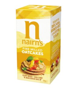 Nairn's Oatcakes Fine Milled Fein gemahlene Haferkekse/Cracker, 250 g