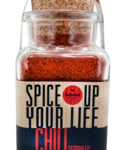Bio Chili gemahlen im Korkenglas