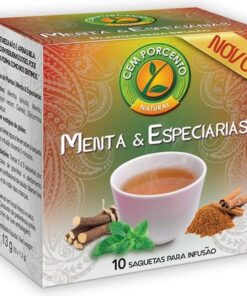 Cem Porcento - Mint and Spices Infusion/Minz- und Gewürzaufguss - 10 Teebeutel x 8 = 80 Teebeutel
