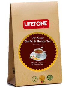 lifetone the tea for better life, Knoblauch Honig Limetten Tee | Köstlicher Immunitätsverstärker | 20 Teebeutel | Detox-Tee
