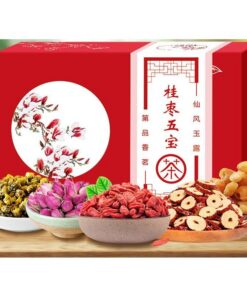 HELLOYOUNG 100g Kräutertee Mit Roten Datteln Und Longan – Beruhigender Und Entspannender Tee Original Chinesischer Kräutertee Frei Von Zusatzstoffen Fördert Die Schönheit