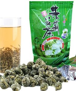 Hoher Qualität Jasmin-Blumen-Tee 100g (0.22LB) Premium-Jasmin-Perlen-chinesischer organischer grüner Tee Hardcover duftendes Tee-Grünfutter