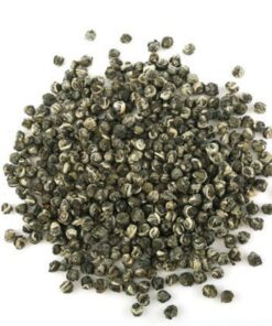 HELLOYOUNG Chinesischer Grüntee Roher Chinesischer Grüntee Lose Blätter Jasminperlen Frühlingstee Natürlicher Grünte Kalter Oder Heißer Aufguss Aromatisierter Grüntea (50g)