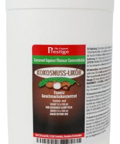 PR Kokosnuss-Liköressenz 1000 ml | professionelle liquid aroma Essenz | Hausgebrauch und Brennerei | mit handelsüblichem Wodka oder Korn vermischen | 1000ml Essenz ergibt 37,5 Liter Getränk