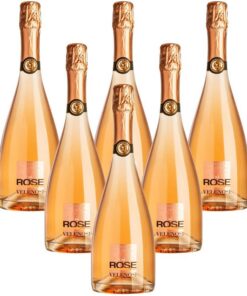 VELENOSI Schaumweine - Italienischer Sekt, klassische Methode Die Rose funkelnde Rose brut (6 flaschen 75 cl.)