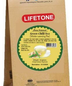 lifetone the tea for better life, Tropischer grüner Chili Ingwertee | Biegung von Ingwer und grüner Chili | Wintertee (40 Teebeutel)