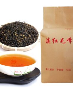 HELLOYOUNG 200g Dian Hong Maofeng Tee Congou Roter Schwarztee Mao Feng Dian Hong Handgefertigter Yunnan-Schwarztee Vollmundig Mild Im Geschmack Fermentierter Loser PuErh-Tee