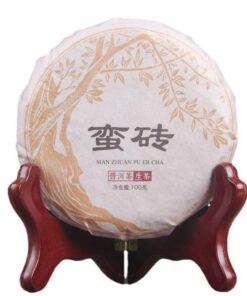 Manzhuan Sonnengetrockneter Grüner Tee Der Sechs Alten Teeberge in Yunnan 100g / Kuchen Uralte Baumrohstoffe (100g * 1 STÜCK)