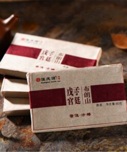 80g Palace Ripe Puer Tea Brick Gold Bud Yunnan Bulang Mountain Puerh Tee Bio