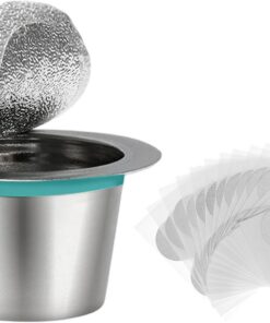 Kaffeepads Cup Seal Film Set Edelstahl Espressobehälter Geeignet Für Espressomaschinen Home Office Gebrauch Kaffeebehälter