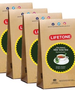 Bio Cleanse Kräutertee mit 100% reinem Aloe Vera und BOP Black Tea (4er Pack, 80 Teebeutel) | Aloe Vera Abführmittel Tee