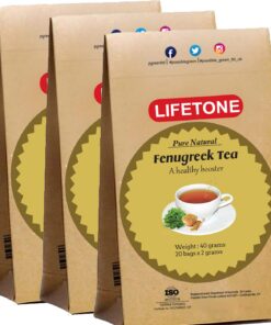 lifetone the tea for better life, Bockshornklee-Samen-Tee, Körperdetox, einmal täglich, Gesundheits-Booster (60 Teebeutel)