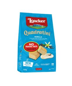 Loacker (Süßwaren) Vanille quadratini Wafer Kekse 125 g (6 Stück)