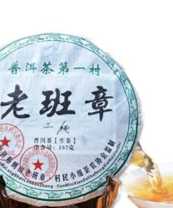 Das erste Dorf Lao Ban Zhang * Roher Puer-Tee Menghai Pu-erh-Teekuchen 357g