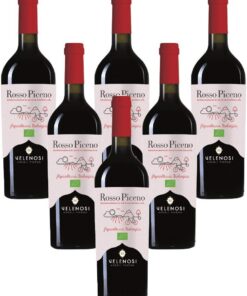 VELENOSI-Weine Bio-Wein Rosso Piceno DOC Italienischer Rotwein (6 flaschen 75 cl.)