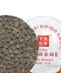 Gealterter roher Puerh-Tee Shang Pin Goldenes Band Großer Schneeberg Xiaguan Puer 357g