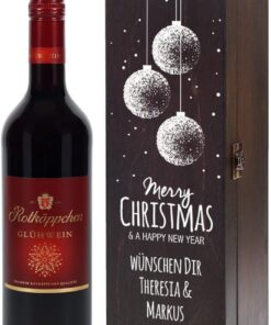 Herz & Heim® Rotkäppchen Glühwein 0,75l in weihnachtlicher Verpackung, verschiedene Motive Oh Tannenbaum