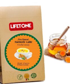 lifetone the tea for better life, Goldenes Milchpulver | Kurkuma Mischung mit 6 Super Food Gewürzen | 20 Beutel