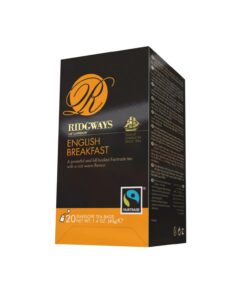 Ridgways of London Englisches Frühstück in Bustine | Té Nero Potente und Pieno Equosolidale | Englisches Frühstück Miscela di Tè Neri - 20 Bustine 40 Gr.