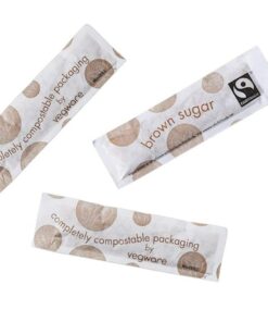 Vegware Fairtrade Brown Sugar Stick Sachets - Pack Size = 1x1000