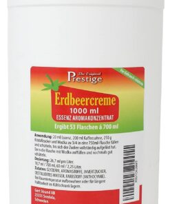 PR Erdbeercreme-Liköressenz 1000 ml | professionelle Essenz für den Hausgebrauch und die Brennerei | mit handelsüblichem Wodka oder Korn vermischen | 20 ml Essenz ergibt 750 ml Getränk