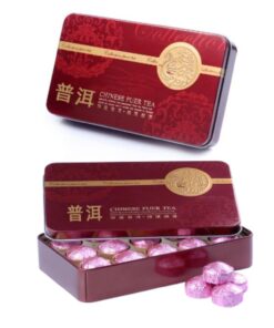 Exquisite Eisenbox Pu 'erh Tee, Lotusblatt Blütentee, Lotusblatt Pu' Er Mini Tuo Tee 75g Für Das Tägliche Getränk Und Geschenk