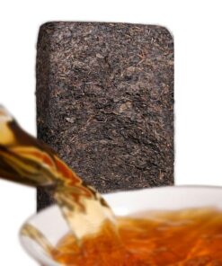 Goldblumentee Schwarzer Tee Brick 1000g TIAN FU CHA Anhua Baishaxi 1939 Dunkler Tee