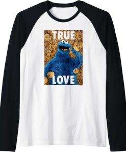 Sesame Street Cookie Monster Beautiful Cookies Raglan Baseball Tee