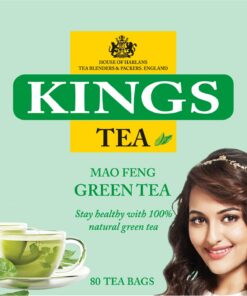 KINGS TEA Mao FENG Grüner Tee 240 Teebeutel (Multipack mit 3 * 80 Beuteln)