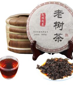 Chinesischer Pu'er Tee 200g （0.44LB） Reifer Puer Tee Schwarzer Tee Älterer und wohlriechender Gekochter Tee Alte Bäume Pu erh Tee Gesundheitswesen Pu er Tee