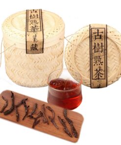 Chinesischer Pu'er Tee Nettogewicht 800g （1.76LB） Reifer Puer Tee Schwarzer Tee Bambuskorb Alte Bäume Pu erh tee Gesundheitswesen Pu er tee