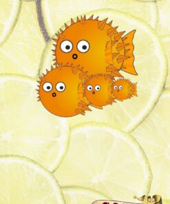 sketchbook: fish, Yellow Orange fish, seafood, Lemon cover, Journal, Drawing sketch Pad and blank Notebook gift for school kids, boys and girls, Children Animals Doodles