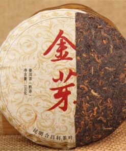 100 g Yunnan Pu Erh Tee Kuchen Bio Reifer Tee Golden Bud Schwarzer Tee Gesundes Getränk