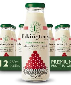 Folkingtons Cranberry Juice - Pack Size = 12x250ml