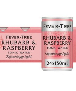 Fever-Tree Erfrischend leichtes Rhabarber- und Himbeer-Tonikwasser, 8 x 150 ml (3 Stück, insgesamt 24 Dosen)