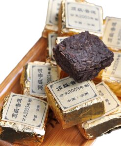 100g Reiner PuErh Tea Gepresster PuErh Tee Schwarzer Pu'er Chinesischer PU-Erh Kleiner Quadratischer Gekochter PU-Erh-Tee Mini-PuErh-Tee PU-Erh-Tee Mini-Tee Aus Alten Bäumen