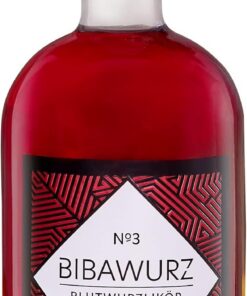 Bibawurz Blutwurz-Likör No 3 | 50% Vol. | Premium Likör für qualitativen Blutwurz Genuss | Hochwertiger Likör für besondere Anlässe | Ideale Geschenkidee |100% natürliche Zutaten | Kräuter/Ingwer