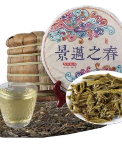 Chinesischer Pu'er Tee 357g （0.787LB） Roher Puer Tee Grüner Tee Handgemachter Qizi-Teekuchen Alte Bäume Pu Erh Tee Gesundheitswesen Pu er Tee