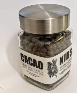 Dunkle Kakaonibs in 70% Schokolade aus Südmexiko. 200g.
