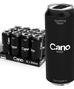 Cano Water Wassersprudler Multipack (12 x 500 ml), wiederverschließbare Deckel, Wasser Multipack Dosen, natürliches Quellwasser, sprudelnde Quellwasserdosen