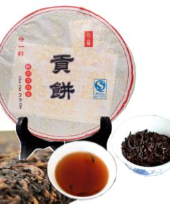Puer gekochter schwarzer Tee gealterter Tribute-Kuchen Reifer Puer China Yunnan-Tee-Kuchen gesunde grüne Nahrung 357g