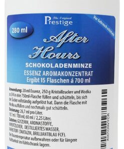 PR After Hours Schoko-Minze-Liköressenz 280 ml | professionelle Essenz für den Hausgebrauch und die Brennerei | mit handelsüblichem Wodka oder Korn vermischen | 20 ml Essenz ergibt 750 ml Getränk