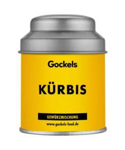 Kürbis Kohl Gewürz, handgemachte Gewürzmischung, Gockels Food Genussmanufaktur, Zutaten z.T. aus eigenem Anbau, Premium Qualiät in wiederverschließbarer Aroma-Dose, ohne Zusatzstoffe