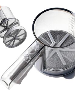 Generisch Flour Sifter, Fine Mesh Stainless Steel Baking Sieve, Smooth and | Clog-Free, Semi-Automatic Duster for Sugar, Powdered Spices, Cakes, Cooking, Kitchen, Home, 8.27x4.33 Inches