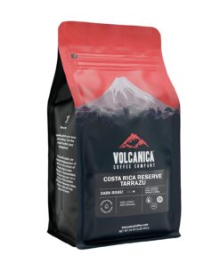 Volcanica Gourmet Coffee Kaffee aus costa rica, reserve tarrazu, dunkel gerösteter, gemahlener, fairer handel, 16-ounce