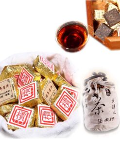 Chinesischer Pu'er Tee 500g （1.1LB） Reifer Puer Tee Schwarzer Tee Kleiner quadratischer Ziegeltee Alte Bäume Pu erh tee Gesundheitswesen Pu er Tee