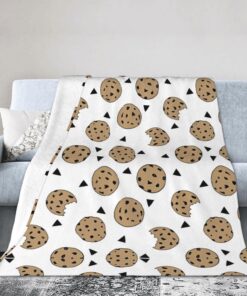 Cookies Food Schokoladenkekse, 127 x 101,6 cm, ultraweiche Micro-Fleece-Decke, knitterfrei, hypoallergen und langlebig